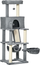 Albero Tiragraffi per Gatti Adulti E Gattini Con Pali in Sisal, Casetta, Lettino