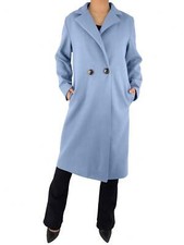 Cappotto Lungo Donna Invernale Doppiopetto con Bottoni e Tasche (cod. 6586)