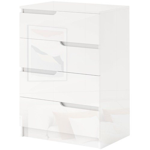 Homcom cassettiera moderna - moderna, 4