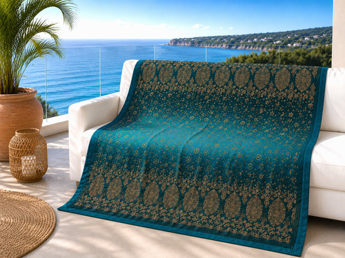 Plaid bassetti 155x220 gold - plaid,