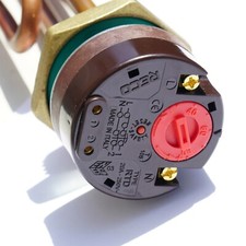 SERBATOIO SOLARE ELEMENTO RISCALDANTE 3000W 1 1/4" BSP CON ASTA TERMOSTATO RTS RECO