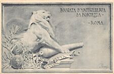 D2078) LOTTO 4 CARTOLINE COLORI DIVERSI BRIGATA ARTIGLIERIA FORTEZZA ROMA