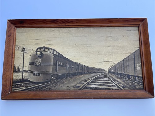 Antico quadro treno ferrovia - quadro,
