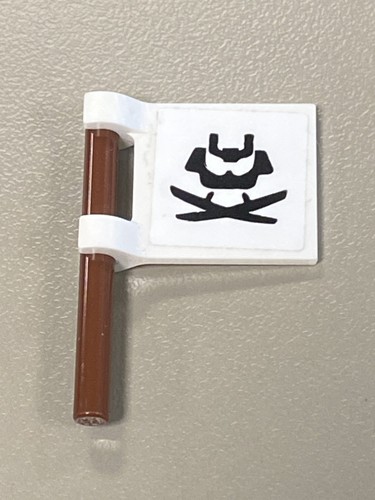 Lego white flag 2x2 - flag, square