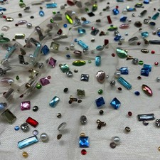 Tessuto Tulle Ricamato Nudo E