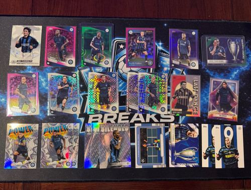 Lotto carte calcio - inter, milan