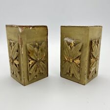 Antico intaglio ad angolo decorativo in legno vecchio fregio stile Veneziano