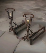 ANTICHI ALARI FERRO BATTUTO