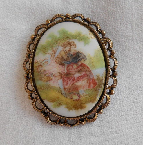Spilla cammeo ceramica - spilla,