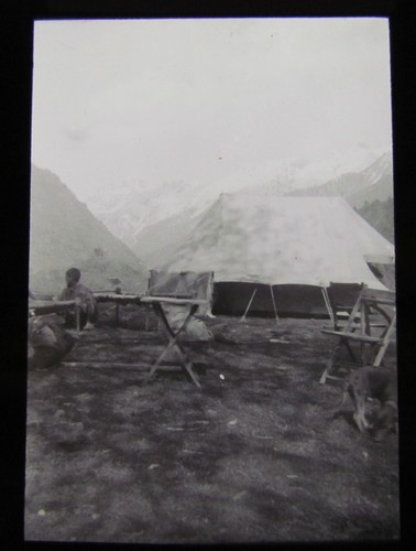 Glass magic lantern slide - glass,