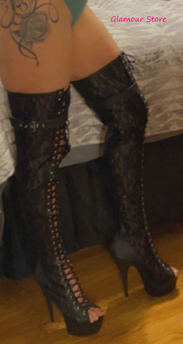Sexy stivali coscia pizzo - sexy,