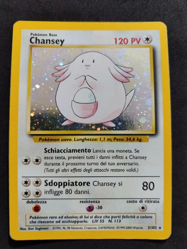 Chansey 102 base set - base, ita