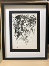 Renato Guttuso china  su carta