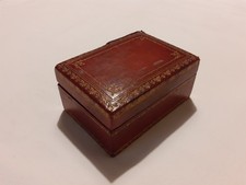 Portagioie in legno rivestito in pelle - fine '800