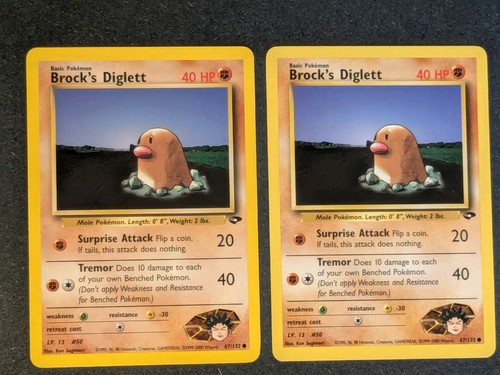 Lotto carte pokemon brock s - carte, brock's