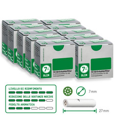 500 filtri - SLIM 7mm - Filtri al carbone attivo
