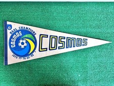 GAGLIARDETTO PENNANT NEW YORK COSMOS SIGNED PELE' MATCH WORN SHIRT COA