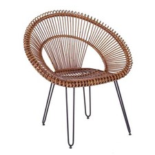 poltrona design rattan e ferro