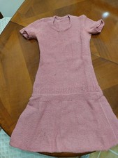 Splendido Vestito Rosa Da  donna In Lana Leggera Anni 70 Taglia S