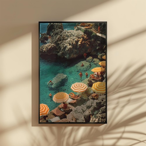 Poster vintage costiera - poster,