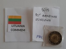 MONETE EURO LITUANIA 2 EURO 2015 30 BANDIERA FDC