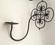 Candeliere Portacandela da Parete Ferro Battuto Shabby *81141