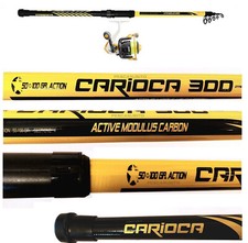 kit canna da pesca a fondo 3m + mulinello + filo surfcasting mare tp