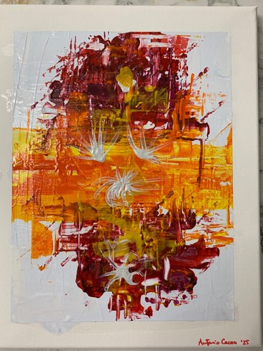 Quadro astratto acrilico - , su