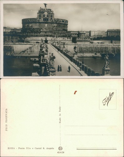 Cartolina roma ponte - ponte, e