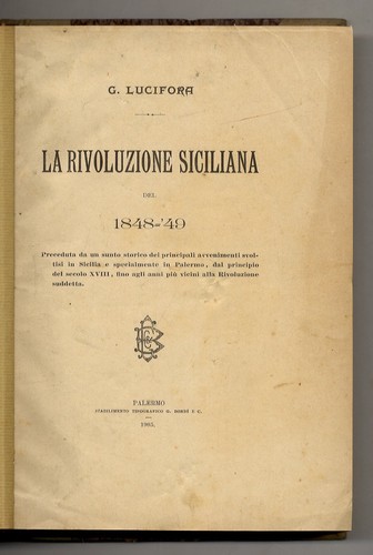 Rivoluzione siciliana del - la,