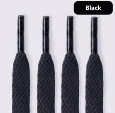Lacci Scarpe piatti colorati Nike,Adidas,Converse 120 cm flat shoelaces NERO