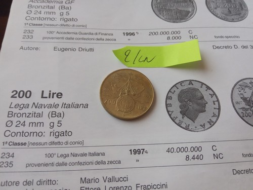 Moneta 200 lire del 1997 - lire,