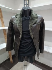 BENETTON ECO-montone usato PRE-OWNED donna  tg. 42 VERDE XXR129L