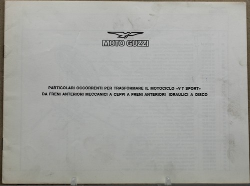 Manuale moto guzzi sport - moto, v