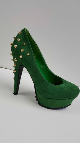 Scarpe verdi con - , borchie
