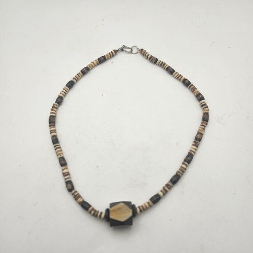 Collana perline legno - collana, marrone