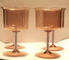 VITTORIO ZECCHIN MURANO VENEZIANO SET DI 4 CALICI