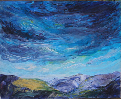 Dipinto paesaggio acrilico