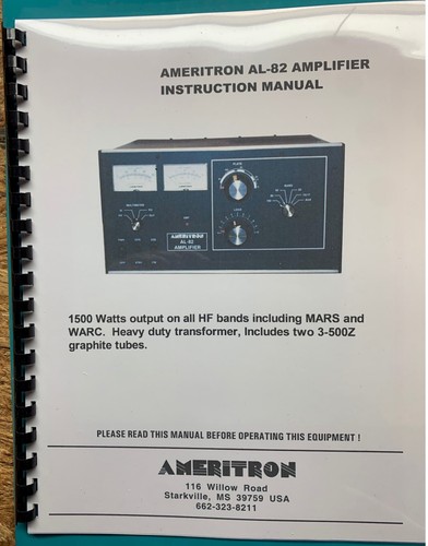 Ameritron manuale uso e - al-82,