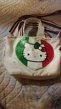 BORSA TRACOLLA HELLO TITTY  PASSEGGIO BIANCA STOFFA