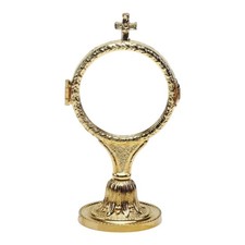 Ostensorio in ottone dorato