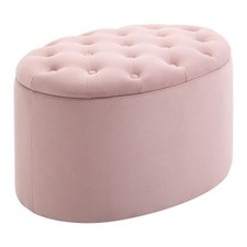 HOMCOM Pouf Contenitore Ovale