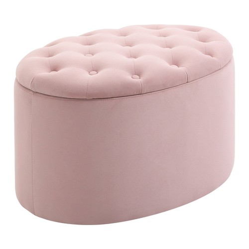 Homcom pouf contenitore ovale - contenitore,