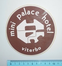 ADESIVO VINTAGE STICKER  AUTOCOLLANT MINI PALACE HOTEL ANNI '80