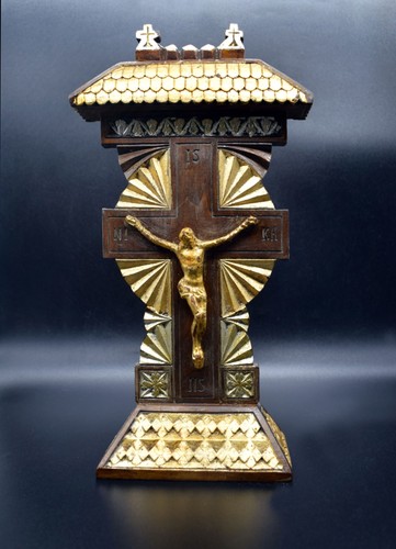 Crocifisso legno intagliato - legno,
