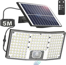 Faretto Solare 146LED 46W Sensore Movimento Crepuscolare Cavo 5MT e Telecomando