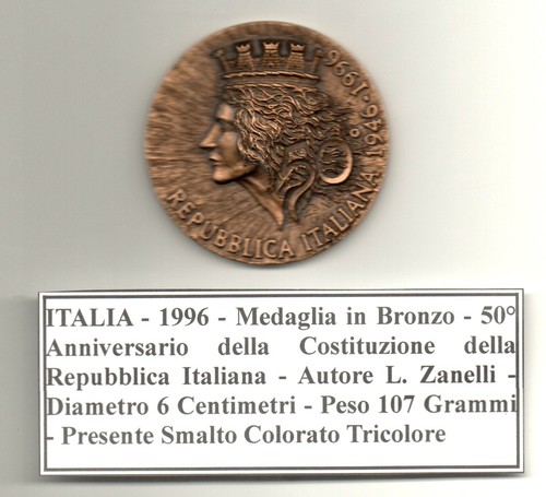 Italia 1996 medaglia 50 - italia,