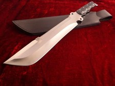 Coltello Bowie Sopravvivenza Machete Caccia Acciaio Strumento Fatto a Mano Personalizzato Con Manico Micarta