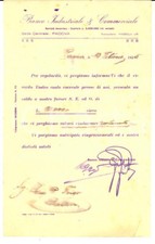 1925 PADOVA BANCO INDUSTRIALE E COMMERCIALE - Lettera per richiesta saldo