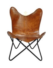 Sedia A Farfalla In Pelle Con